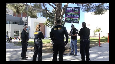 "Take the BANNER down or you must LEAVE the college campus"