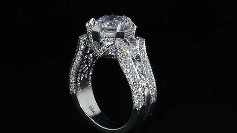BBR 272 Antique Style Diamond Engagement Ring Handmade In The USA