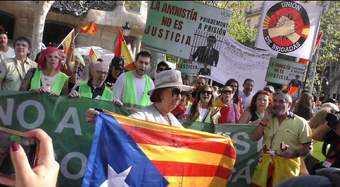 Una separatista: "La Amnistía es democracia"; "gracias Pedro Sánchez"