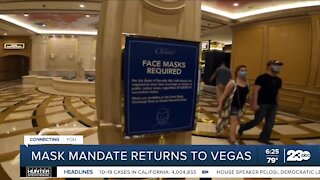 Mask mandate returns to Vegas