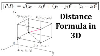 Distance Formula in 2D and 3D and Their Proofs