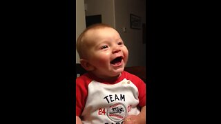 Baby Z laughing