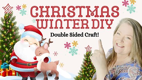 Christmas & Winter DIY In One! Unique Dollar Tree Two Sided Craft! Christmas Village & Snowman DIY
