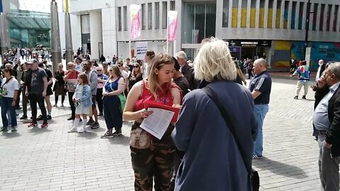 Abortion Rights Protest Crowd - Birmingham 26th June 22