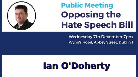 Ian O'Doherty - Public Meeting, Opposing the Hate Speech Bill, Dublin, Ireland - 07 Dec 2022