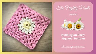 ✨Easy Spring Pattern✨🌸Bubblegum Daisy Square Pattern Tutorial