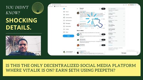 Is This The Only Decentralized Social Media Platform Where Vitalik Is On? Earn $ETH Using Peepeth?