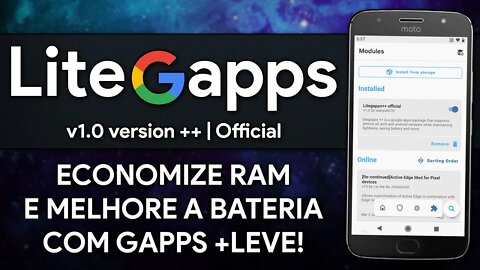 Economize MUITA RAM e MELHORE sua BATERIA com o LiteGapps de 50MB! | LiteGapps++
