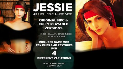 Jessie 4K High Poly Nude Mod
