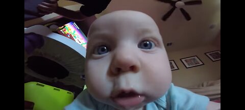 Cutness Overload ❣️❣️❣️ Baby playing with go pro
