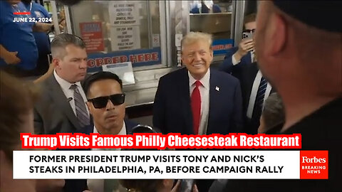 Trump Visits Famous Philly Cheesesteak Restaurant Before Philadelphia Campaign Rally