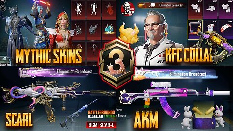 KFC Collaboration Skins | Special Scar-L Upgrade | Release Dates | Mythic & Emote | AKM Upgrade hit