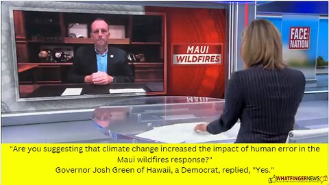 "Are you suggesting that climate change increased the impact of human error in the Maui wildfires