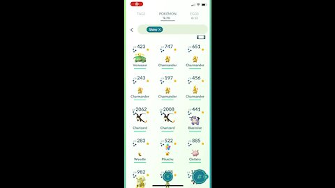 Pokémon go - Oh so shiny & lucky! Only shiny Pokémon!