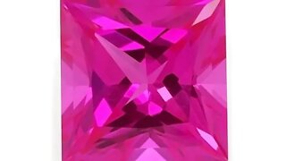 Chatham Princess Cut Pink Sapphire: Lab Grown Princess Cut Pink Sapphires