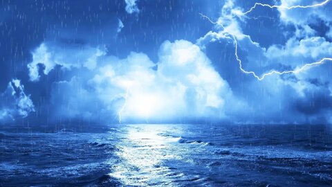 Fall Asleep Faster with these Calming Water Ambience sounds: Stormy Rain and Thunder