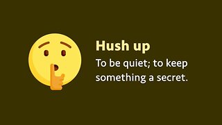 Phrasal verb: Hush up (meaning, examples, pronunciation)