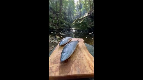 Bonito Fillet SUSHI ON NATURAL STONE 🐟 - Cooking Sushi Bonito Fillet Pressed on Natural Stone