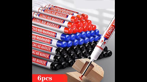 Long Nib Head Markers For Metal Perforating Pen Waterproof Bathroom Woodworking Decoration Multi-