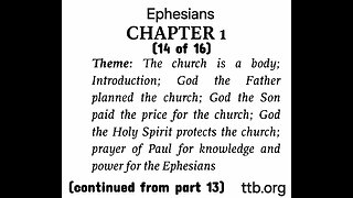 Ephesians Chapter 1 (Bible Study) (14 of 16)