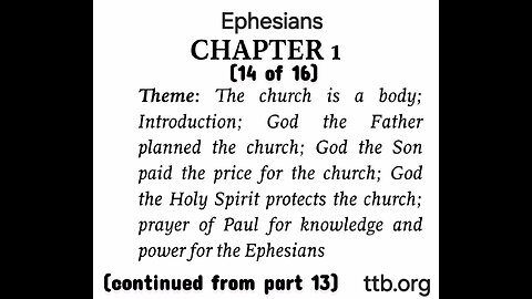 Ephesians Chapter 1 (Bible Study) (14 of 16)