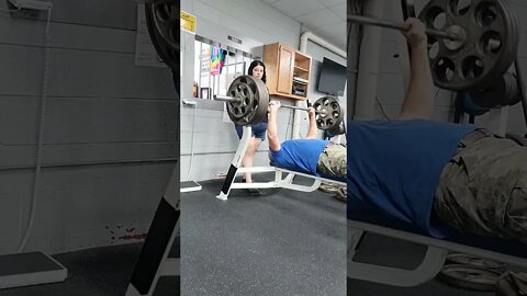365lbs x 3 Raw Bench, training for the senior Olympics games in September