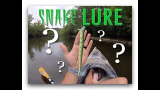 Fishing with the giant SNAKE LURE! (caught in a rain storm)