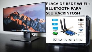 PLACA PCI COM WIRELESS 1800MB + BLUETOOTH 5.0 - FENVI HB1200 P HACKINTOSH E WINDOWS - SEM DRIVER