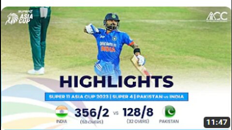 Super11 Asia Cup 2023 | Super 4 | Pakistan vs India | Full Match Highlights