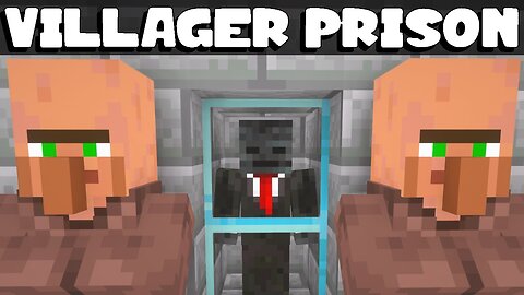 Escaping a Villager Prison in Minecraft