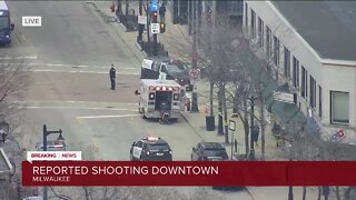 Shooting reported downtown Milwaukee
