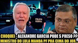 ALEXANDRE GARCIA P0DE SER PRES0 ?? MINISTRO DE LULA MANDA PF PRA CIMA DO JORNALISTA !