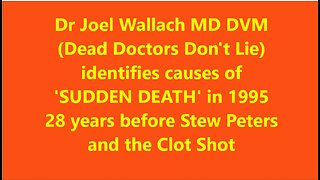 Died Suddenly. Dr Joel Wallach 1994, 29 years BEFORE COVID