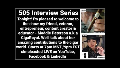 Interview with Content Creator/Educator Maddie Peterson (CigaRoyal)