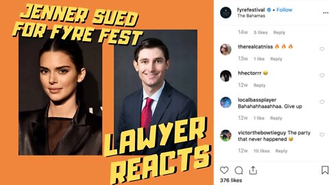 Kendall Jenner Sued for Fyre Fest Media Posts | What Creators can Learn from Jenner | Lawyer Reacts