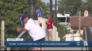 Trump supporters appear outside his Mar-a-Lago resort