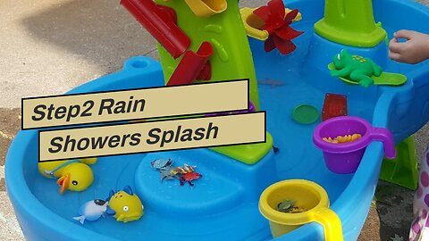 Step2 Rain Showers Splash Pond Water Table Kids Water Play Table with 13-Pc Accessory Set for...