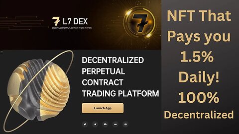 Buying My First NFT on L7 Dex that pays me 1.5% Daily!