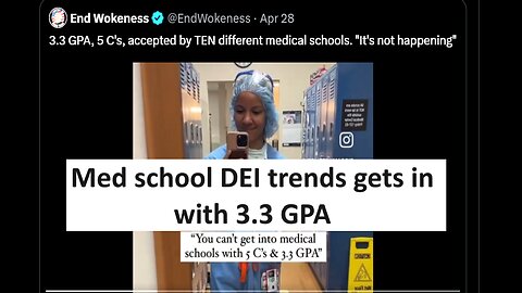 Med student with 3.3GPA has DEI trending