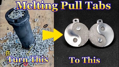 Melting Pull Tabs - Beautiful Yin and Yang Pendant from 100% Pull Tabs - (Trash to Treasure)