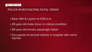 Woman killed in crash on Layton Avenue