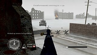 Call of Duty Classic- Xbox 360 Port of CoD1- Defend This Building While the AI Blocks Your Movement!