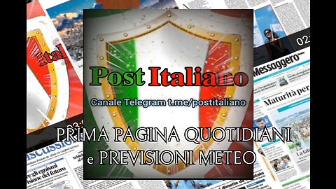 PRIMA PAGINA QUOTIDIANI e PREVISIONI METEO 30/06/2023