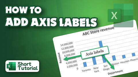 How to add axis labels in Excel