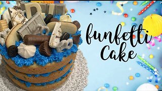 FUNFETTI CAKE IDEA - LETTER CAKE