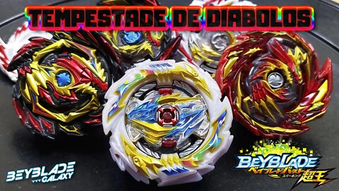 TEMPEST DRAGON .Cm 1A contra todos os DIABOLOS! - Beyblade Burst ベイブレードバースト