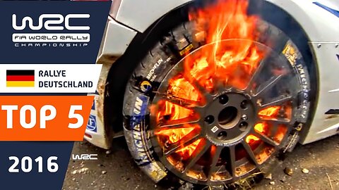 WRC Rallye Deutschland 2016 - Top 5 Highlights with CRASHES, BIG DRIFT and FIRE!