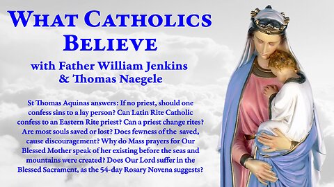 Aquinas: Confess sins to layman? Confess to Eastern priest? Most souls lost? Mary created first? Christ still suffering?