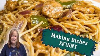 SKINNY CHICKEN SPAGHETTI, Making Dishes Skinny WITH DELICIOUS FLAVORS, Catherine's Plates