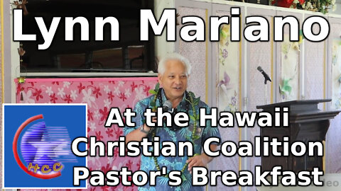 Lynn Mariano at the Hawaii Christian Coalition Pastor's Breakfast